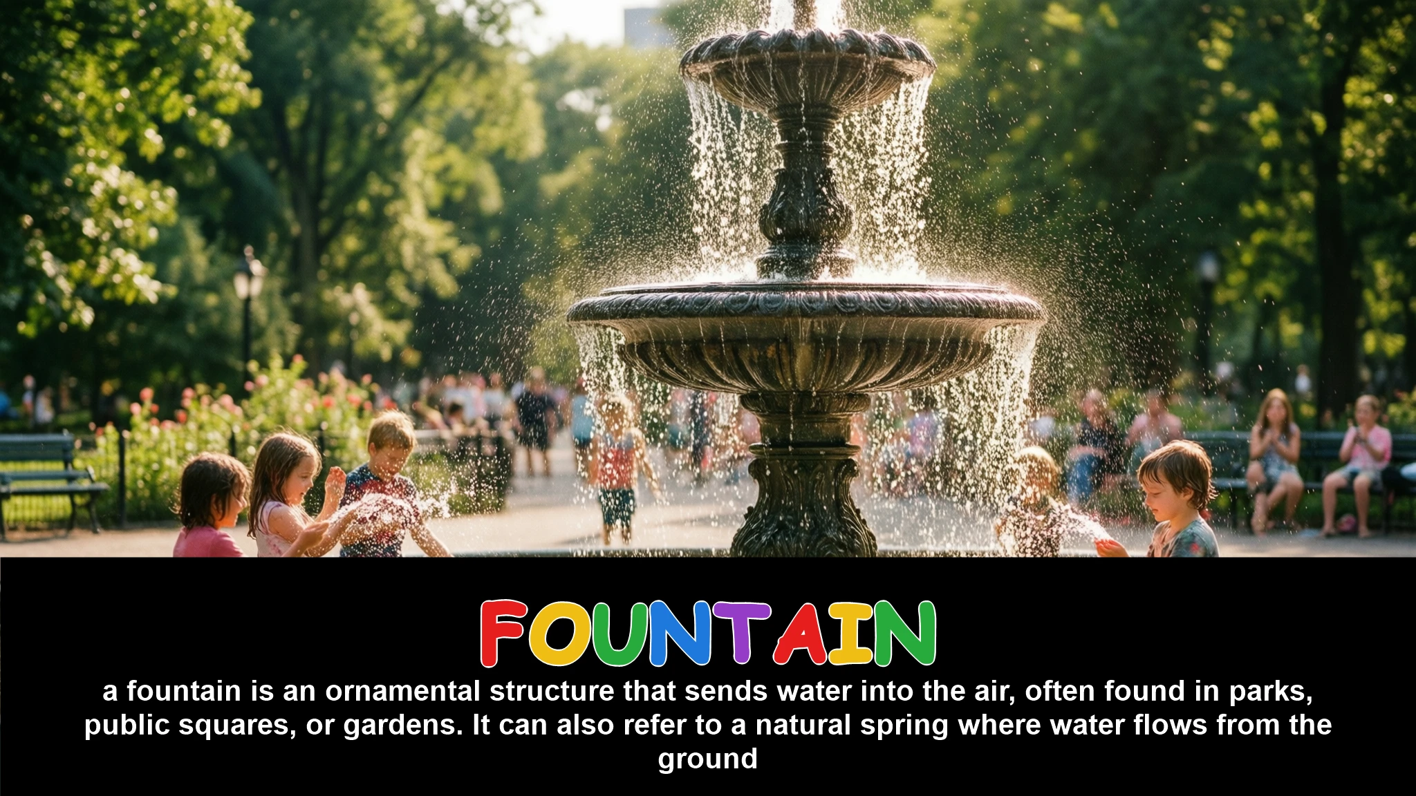 English Illustration for fountain